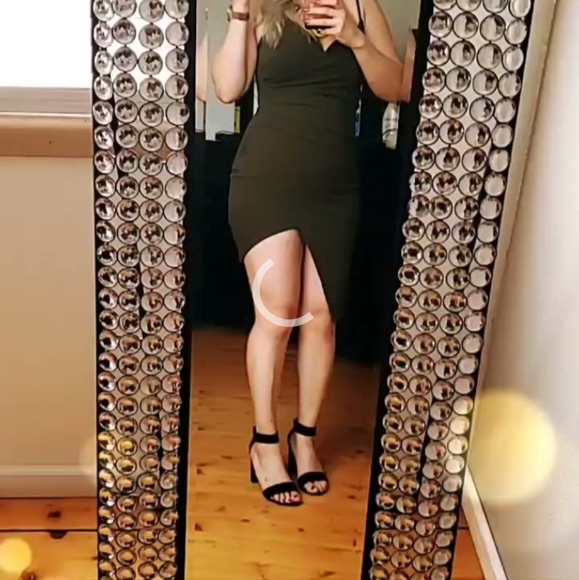 Olive Green Dress M - Picture 4 of 4